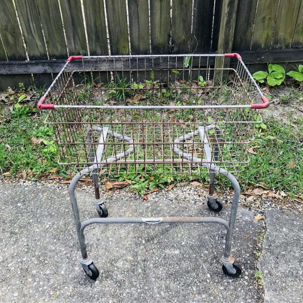 Very Cool Rolling Cart from Old Laudry Mat Great for Laundry Room Garage Storage Kitchen storage display decor