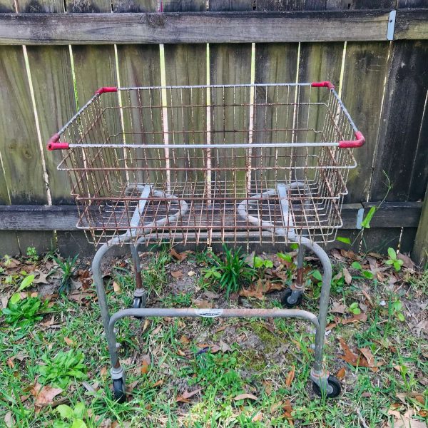 Very Cool Rolling Cart from Old Laudry Mat Great for Laundry Room Garage Storage Kitchen storage display decor
