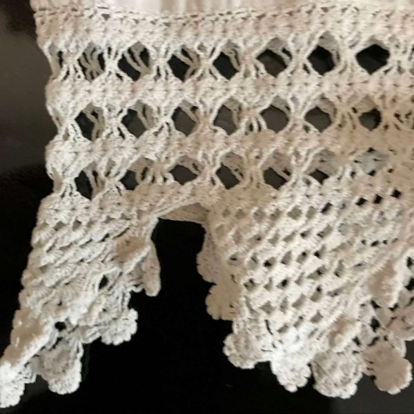 Victorian Camisole Cotton Women's undershirt ruffled bottom crochet trim White 100% cotton display collectible movie prop