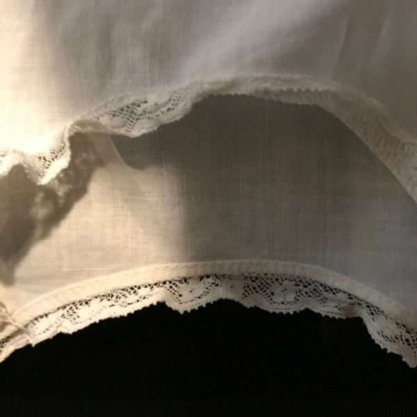 Victorian Camisole Cotton Women's undershirt ruffled bottom crochet trim White 100% cotton display collectible movie prop