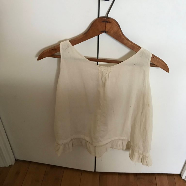 Victorian Camisole Cotton Women's undershirt ruffled bottom White 100% ...