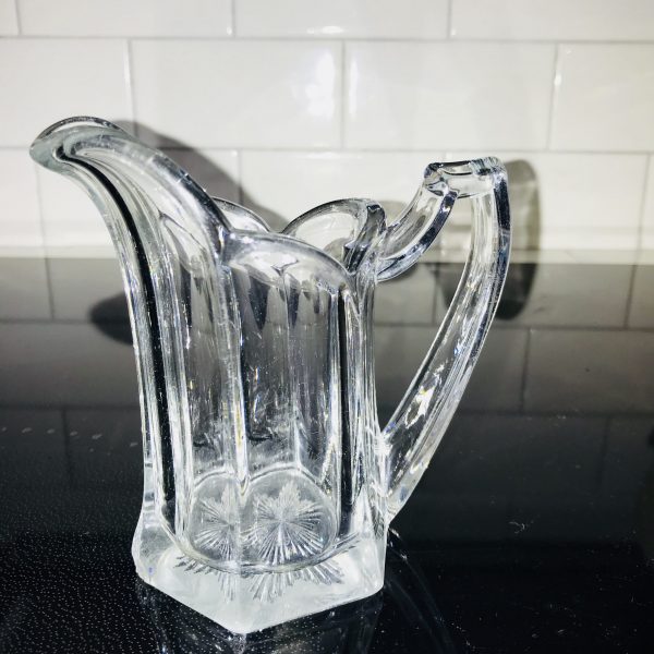 Victorian syrup pitcher/creamer paneled sides collectible display tableware kitchen farmhouse cottage bed and breakfast