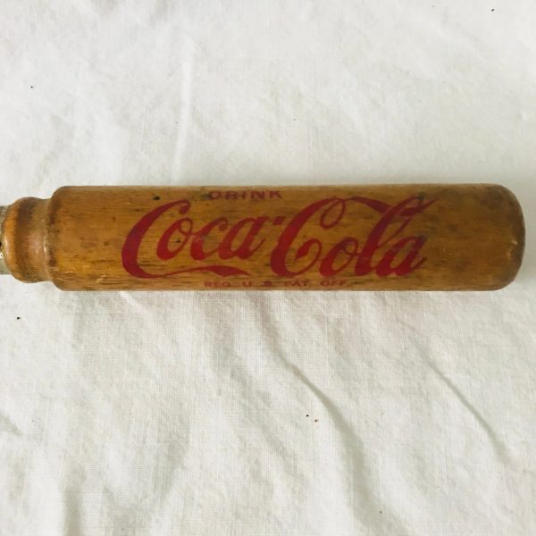 Vintage Advertising Ice Pick Yellow & Red Coca Cola Delicious and Refreshing early pice Advertisement Barware Collectible display