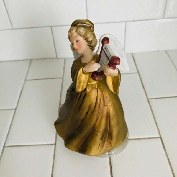 Vintage Angel Musical figurine Christmas Silent night Japan Mid Century Porcelain