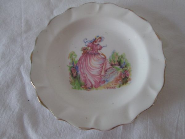 Vintage Beautiful pin trinket nut dish hand painted mid century Duchess fine bone china England