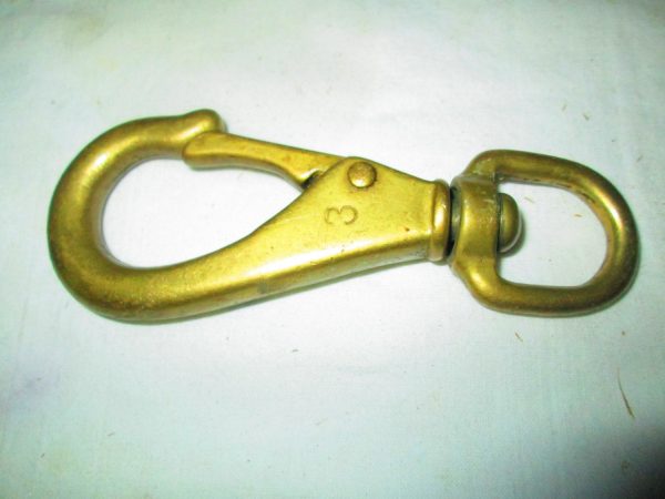 Vintage Brass Pully Hook Boat rope hook #3