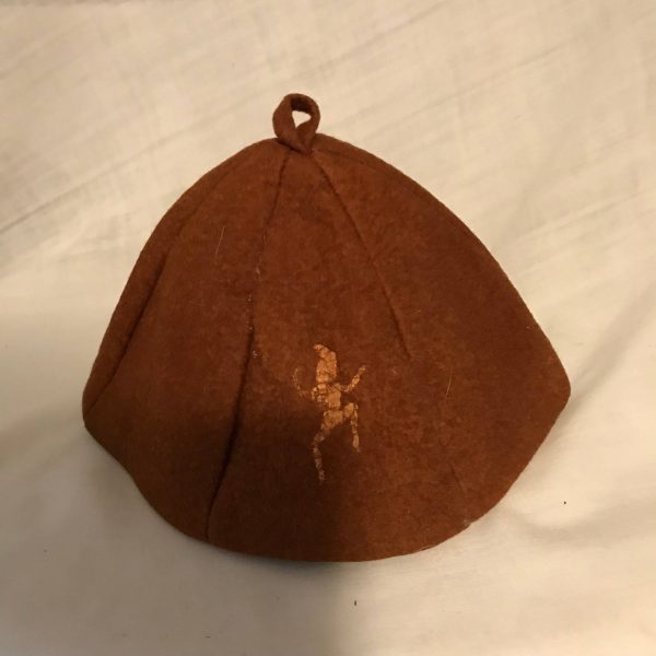Vintage Brownie Beanie Certified Girl Scouts hat brown wool collectible display hats