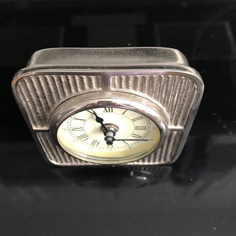 Vintage chrome clock designed to look like vintage auto gauge quartz ...