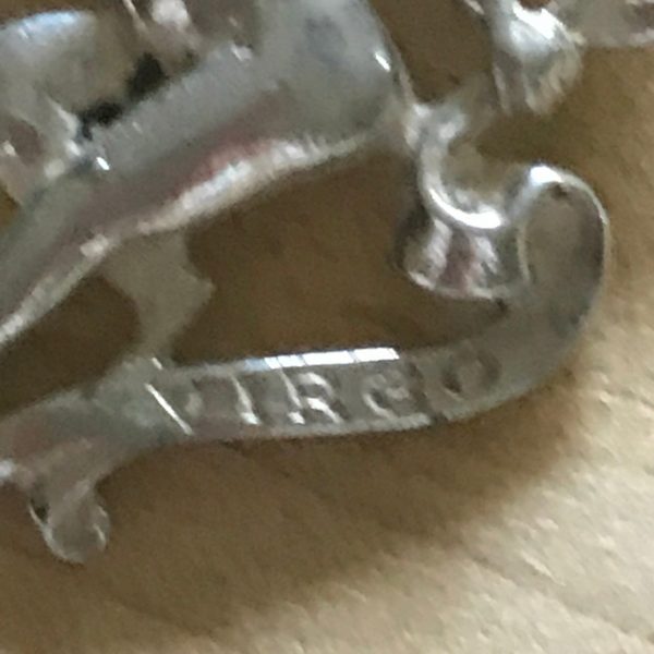 Vintage CINI STERLING SILVER Cherub Zodiac Virgo Pin 1940's collectible sterling jewelry