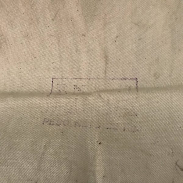 Vintage Cloth Bank Bag Advertising Mexico Bank Heavy Cotton Bag Collectible Display TV movie prop Fabric