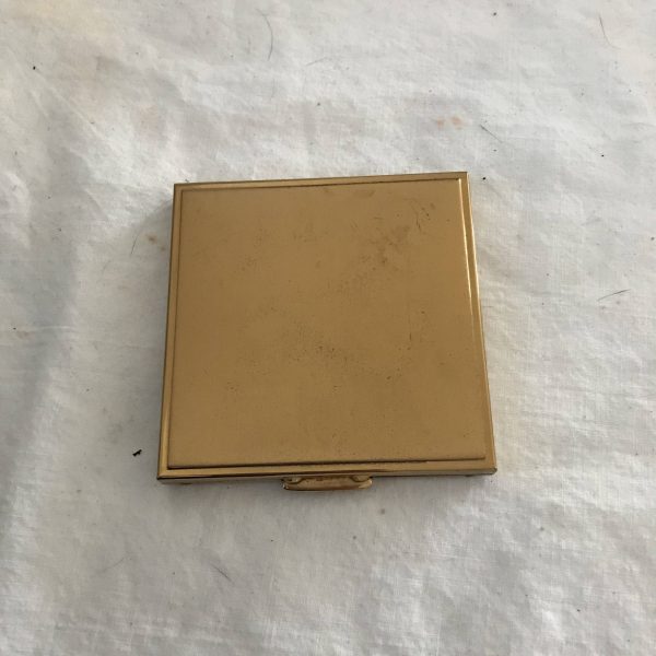 Vintage Compact Brass Ciner with puff Unused  Collectible Display Purse Handbag Accessory Vanity face powder make up