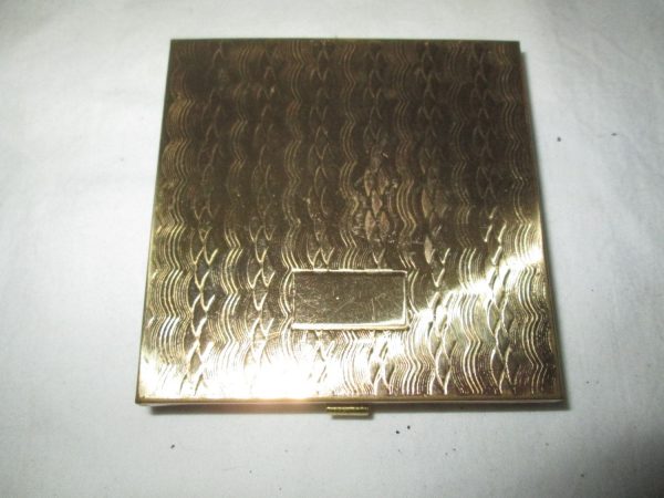 Vintage Compact Brass with Mirror, Screen and Puff unused purse make-up collectible vanity