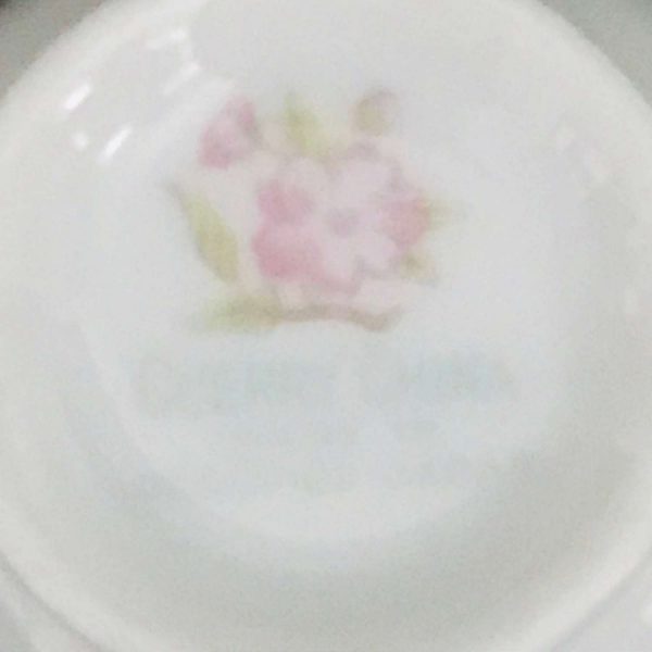 Vintage Demitasse Tea cup and Saucer Cherry China WWII era Japan dainty floral gold trim farmhouse collectible display