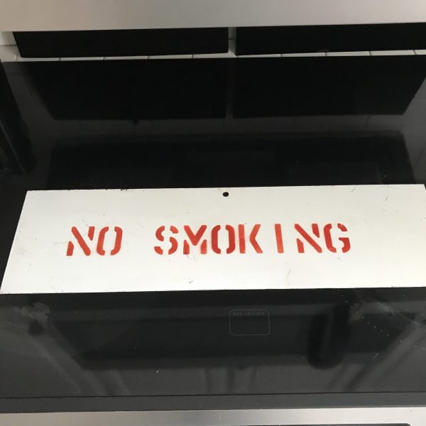 Vintage Double sided Metal no smoking sign garage shed man cave collectible farmhouse display