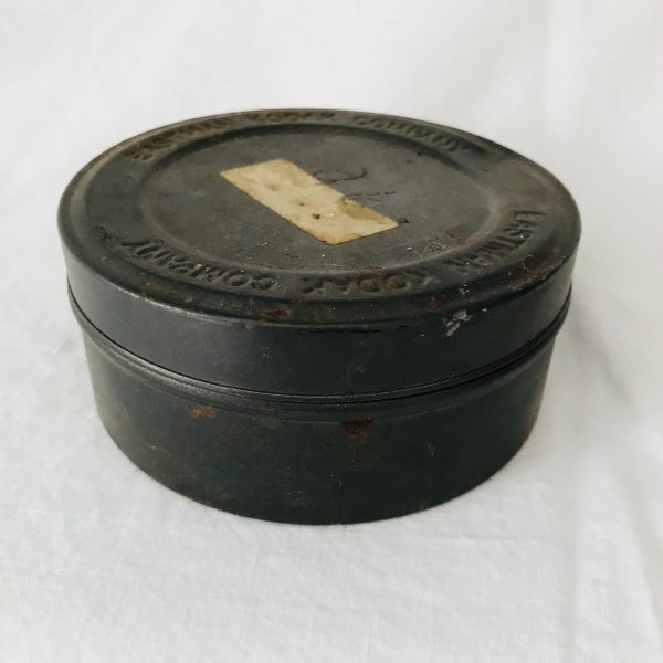 Vintage Eastman Kodak tin can video reel holder storage collectible camera display film can