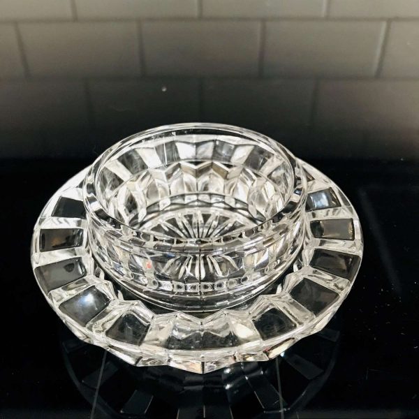 Vintage Elegant condiment butter jelly domed dish bowl serving dining collectible glass retro dining fine dining display