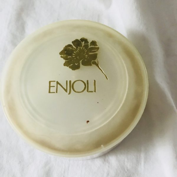 Vintage Enjoli Perfumed dusting powder new old stock unused Revlon 2 oz box