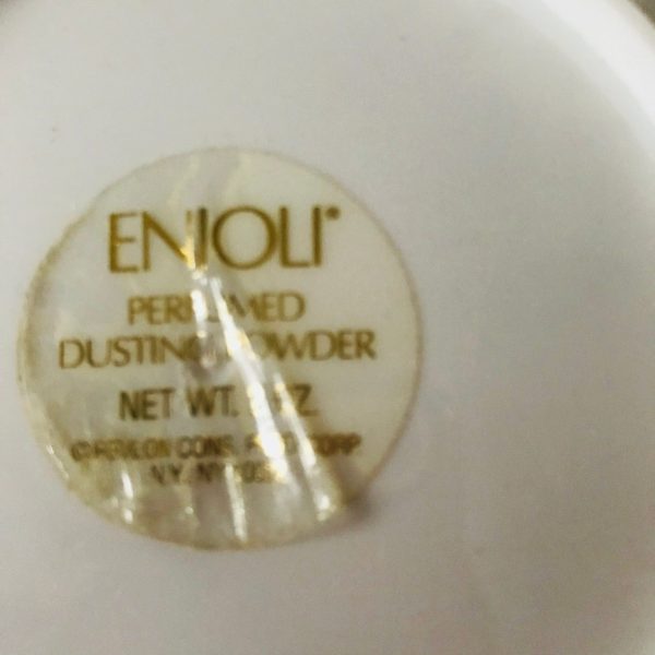 Vintage Enjoli Perfumed dusting powder new old stock unused Revlon 2 oz box