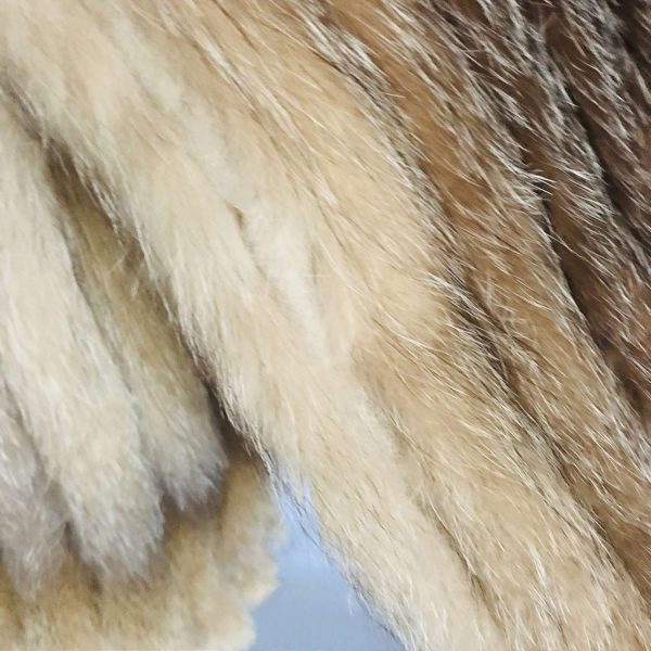 Vintage Fox Fur Coat Blue Silver Fox from Finland Size 8 Women's Winter Jacket Lined HWR inside 100% Bemberg Lining Warm winter coat