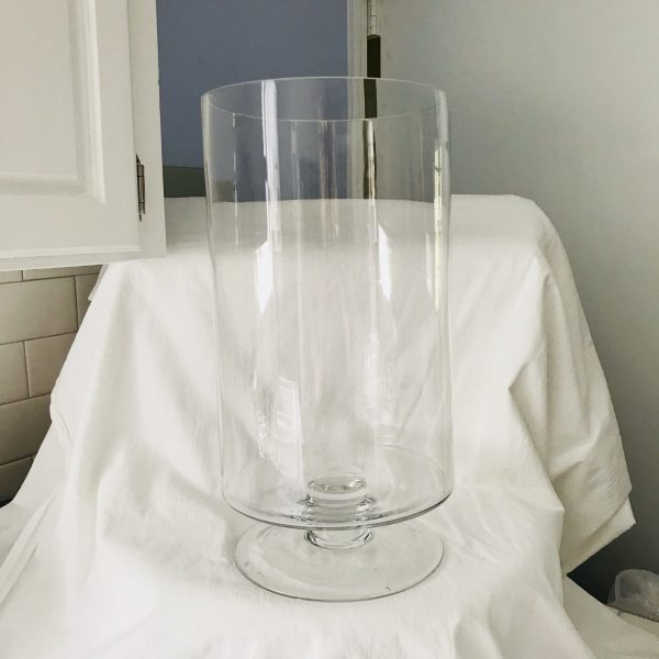 Vintage Giant Vase Vessel Collectible Holder Display Glass Display Jar 15" tall 8" across great for any collectible Storage Dining Entryway