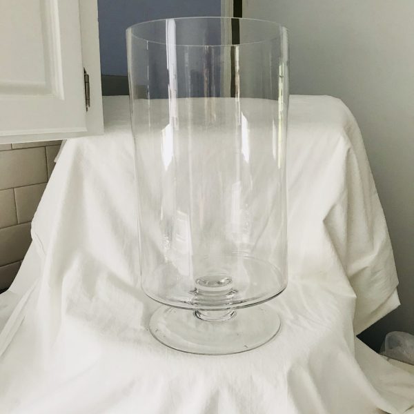 Vintage Giant Vase Vessel Collectible Holder Display Glass Display Jar 15" tall 8" across great for any collectible Storage Dining Entryway