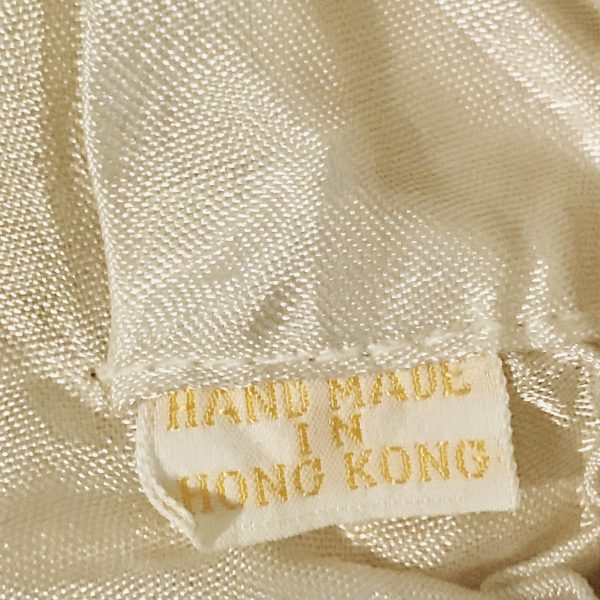 Vintage hand beaded gold closure kisslock top long chain or double handle tv movie prop collectible display wedding bridal Hong Kong