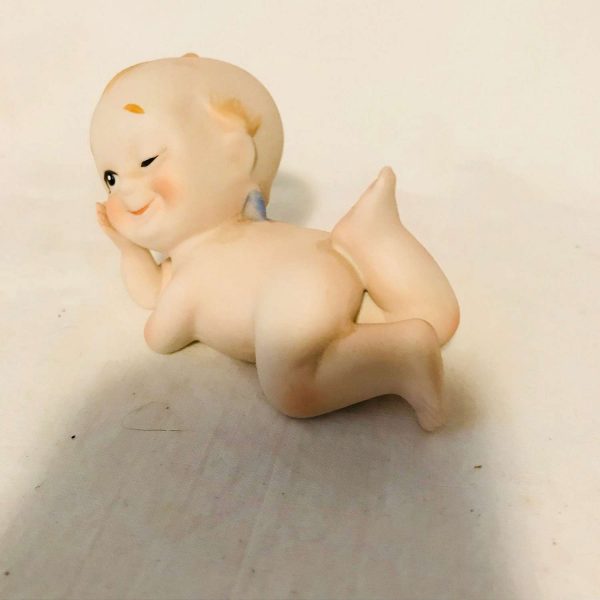 Vintage Kewpie Doll bisque cherub angel winking collectible figurine Mid century Japan
