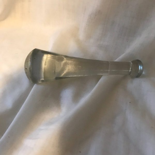 Vintage Large Clear Glass Pestle Pharmacy Pharmaceutical Medical Doctor Collectible