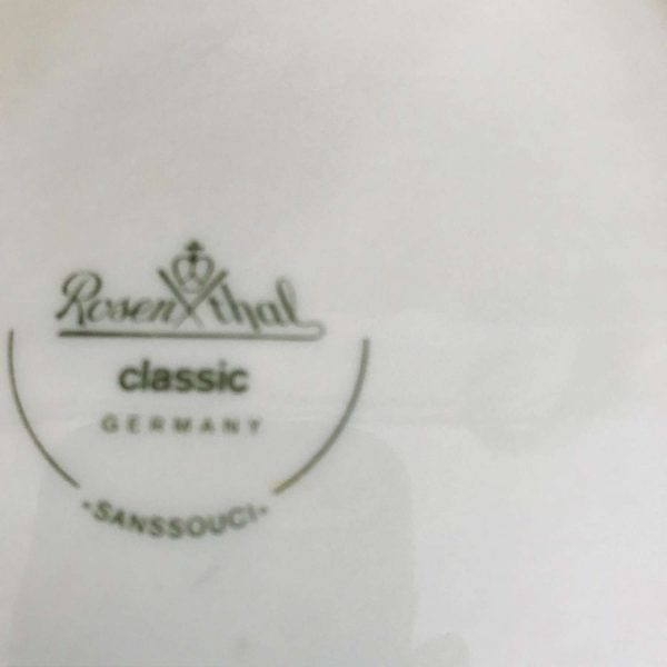Vintage Large Serving Vegetable Fruit Bowl Rosenthal Germany signed Bowl Display Sanssouci Ivory with gold trim