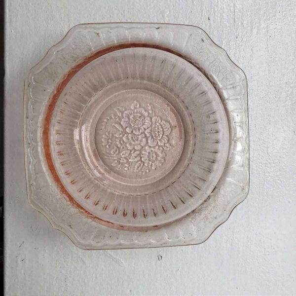 Vintage Mayfair Open Rose cereal bowl pink depression glass farmhouse collectible RARE find display 1930-34