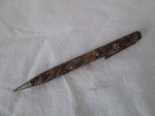 Vintage Mechinacal Pencil Marble Brown Finish Unknown brand