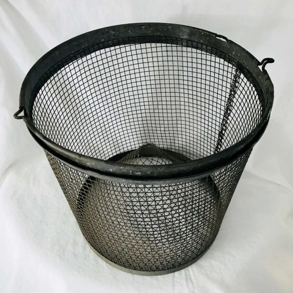 Vintage Metal mesh basket Gee Minnow Trap wire basket with small entrance display collectible fishing camping cabin cottage lodge farmhouse