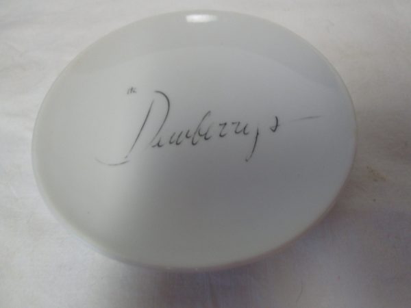 Vintage Porcelain Soap Dish Trinket Pin Dish Dewberry's (Pharmacy) Pensacola Fl