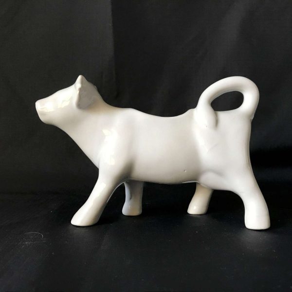 Vintage Porcelain White Cow Creamer Japan Mid Century