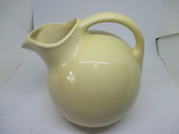 Vintage Pottery Yellow tilt ball pitcher water iced tea milk table top collectible pitcher pottery display
