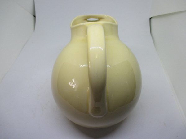 Vintage Pottery Yellow tilt ball pitcher water iced tea milk table top collectible pitcher pottery display