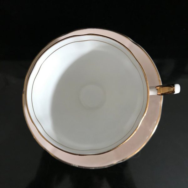Vintage Royal Seagrave Tea cup and saucer England Fine bone china true peach with gold accents farmhouse collectible display dining serving