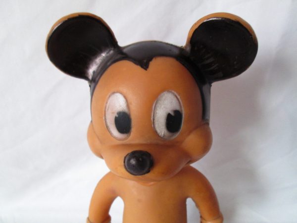 Vintage Rubber Squeaky Mickey Mouse Very early Squeeze Doll #71 Walt Disney Prod. The Sun Rubber Co. Barberton USA