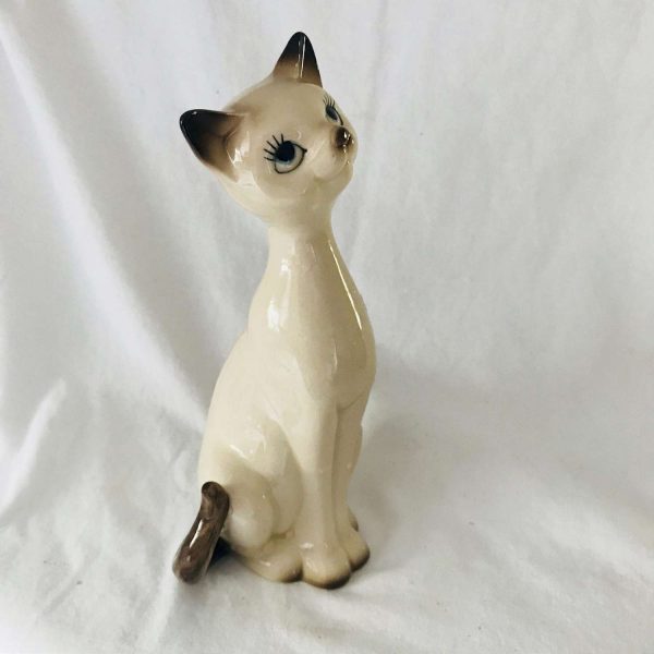 Vintage Siamese Cat Kitten Figurines Fine Bone China Quality Large cottage display farmhouse shabby chic collectible home decor
