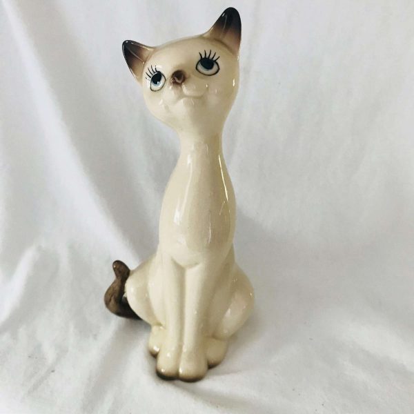 Vintage Siamese Cat Kitten Figurines Fine Bone China Quality Large cottage display farmhouse shabby chic collectible home decor