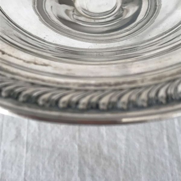 Vintage Sterling Silver Compote rope pattern rim collectible display fine dining elegant home decor bridal wedding