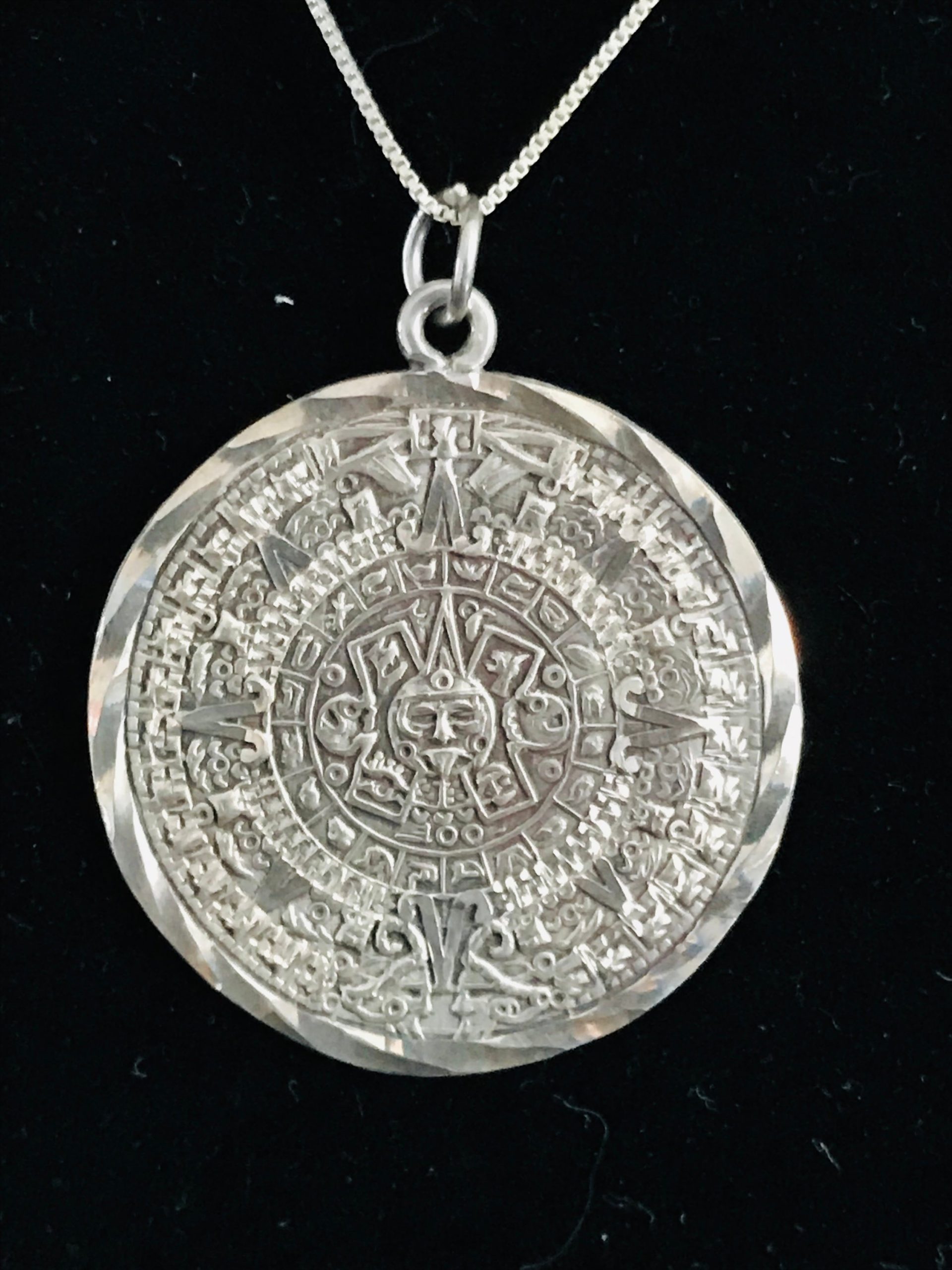 Vintage Mexico CII Black Onyx Sterling Silver Link Necklace 16