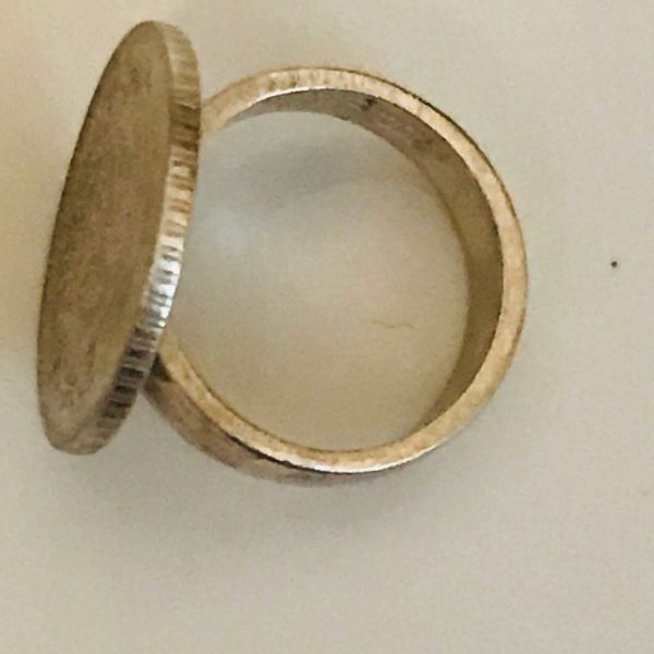 Vintage Sterling Silver Ring Coin Ring Pinky ring 1935 coin 20 Centavos Mexican Silver  .925 Jewelry size 4 1/2