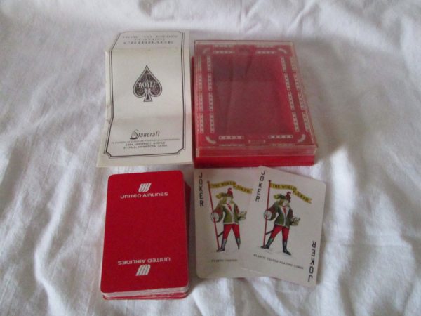 Vintage United Airlines Playing Cards and Cribbage game Hoyle Stancraft USA