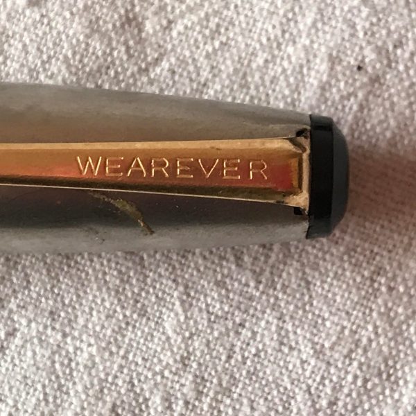 Vintage Wearever burgundy and silver Fountain Pen