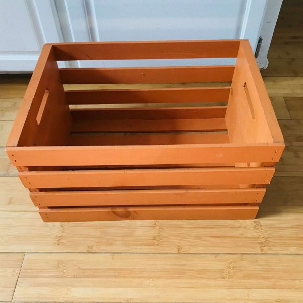 Vintage Wooden Crate Full size double handle large sturdy  display storage farmhouse collectible garage storage man cave