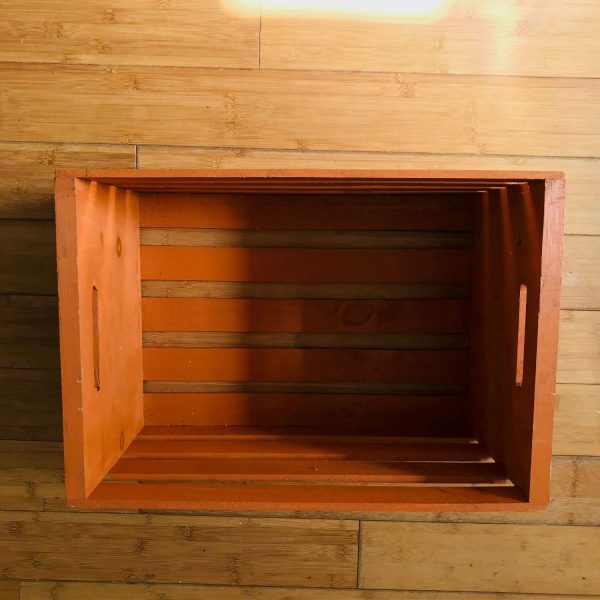 Vintage Wooden Crate Full size double handle large sturdy  display storage farmhouse collectible garage storage man cave