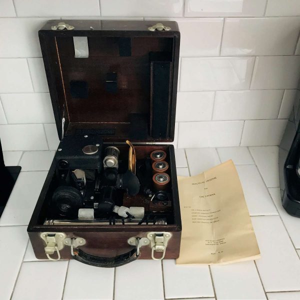 WW2 U.S. AAF A-10 Sextant in Box instructions dated 1959 with mounting bracket & parts seems very complete Nice case leather handle Museum