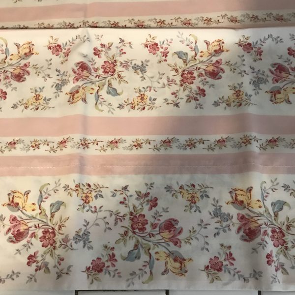 Pillowcase Pair Ralph Lauren King Size Millicent Pink stripe and floral very soft bed and breakfast guest room cottage cabin lodge farmhouse