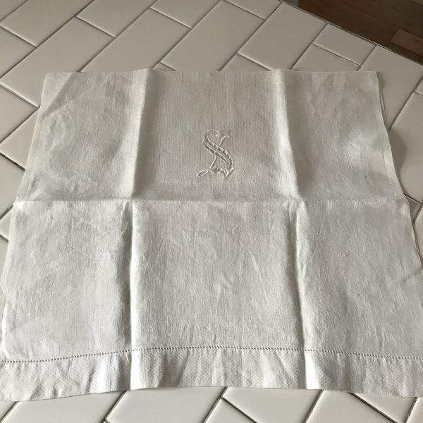 Antique Damask Bathroom 100% cotton towel Lincoln drapes with dotted body cottage summer collectible display turn of the century 23x36 #3